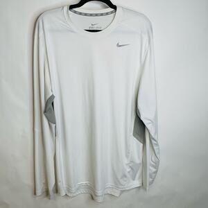 Nike Dri Fit Vented Base Layer T Shirt Sz XL White